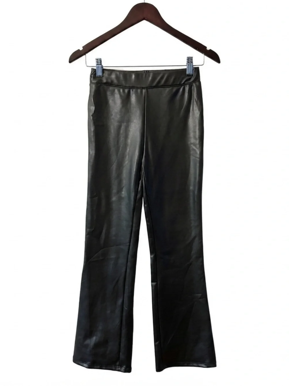 Big Girls Black Faux Leather Leggings
